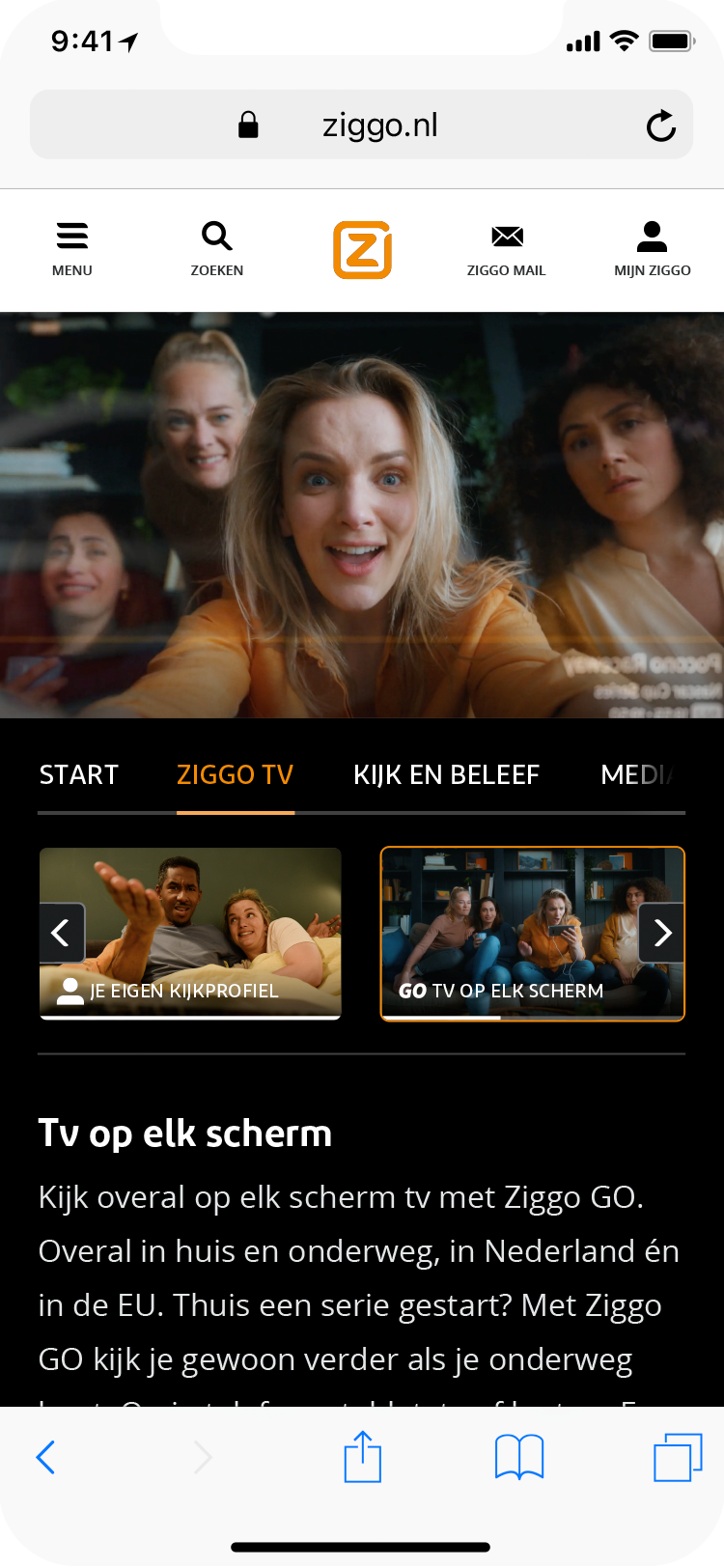 Video example on mobile